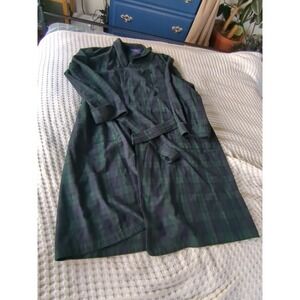 Pendleton‎ Bathrobe HOLES Plaid Green Blue Mens Size XXL